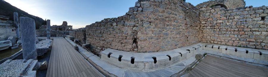 Panoramic view of historic building against sky