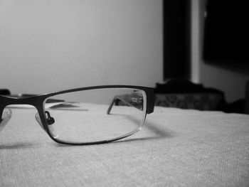 Close-up of sunglasses on table