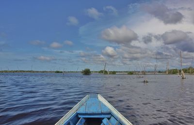 Boats sailing in sea