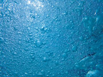 Full frame shot of water with bubbles