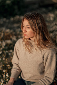 Close-up of teenage girl standing outdoors