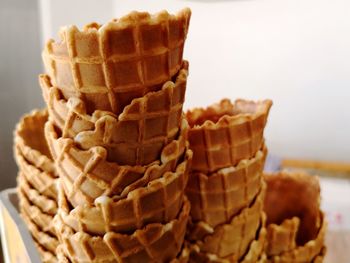 Close-up of ice-cream cones 