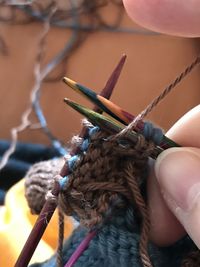 Close-up of woman hand