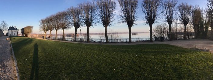 Scenic view of park against sky