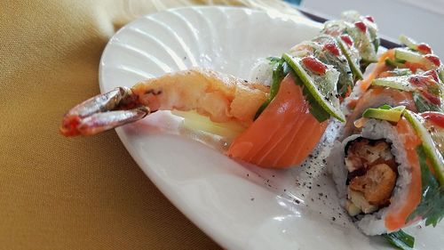 Close-up of fish served in plate