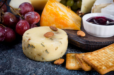 Close-up of food on table