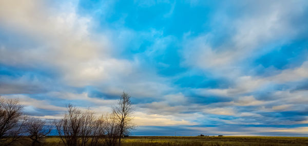 Scenic view of land against sky