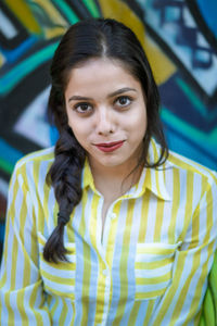 Close-up portrait of young woman