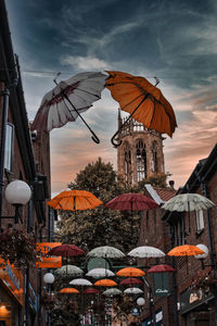 Low angle view of built structure against sky