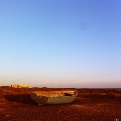 Scenic view of landscape against clear sky