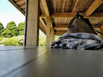 Low angle view of bridge against sky