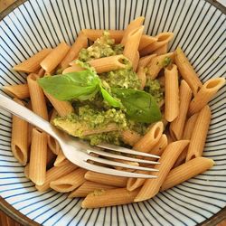 Close-up of pasta in bowl