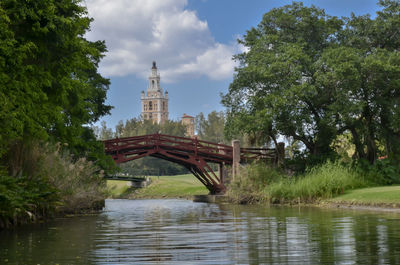 View of river with buildings in background