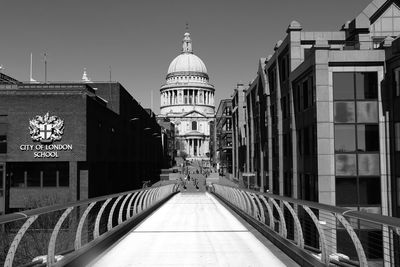 View of buildings against sky in city