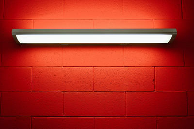 Light painting on red wall