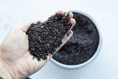Close-up of hand holding coffee