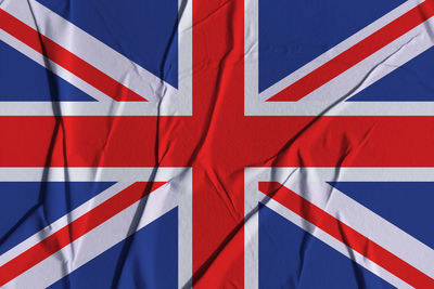 Great britain, united kingdom flag made of crumpled paper