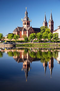 Reflection of building in lake