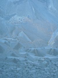 High angle view of ice on land