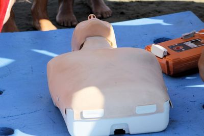 Cpr dummy on land