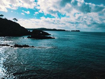 Scenic view of sea against sky