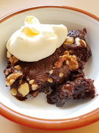 Close-up of cake in plate