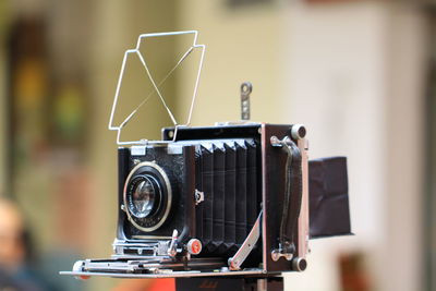 Close-up of camera