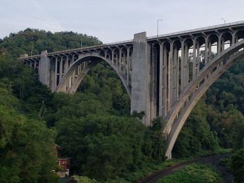 Arch bridge against sky