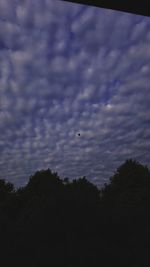 Low angle view of cloudy sky