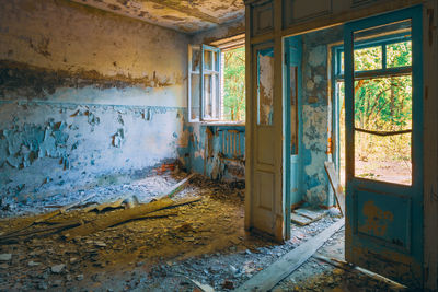 Interior of abandoned house