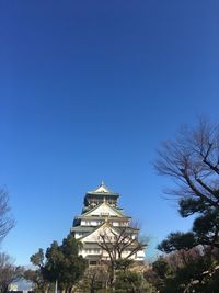 Osaka castle and blue sky