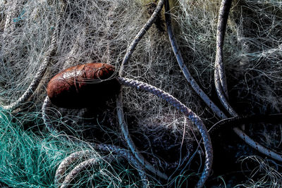 Close-up of fishing net