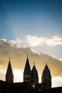 View of buildings against sky during sunset