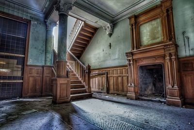 Interior of abandoned house