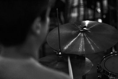 Close-up of man on stage