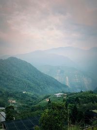 High angle view of landscape against sky