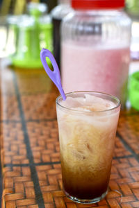 Close-up of drink on table