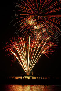 Canada day fireworks at bronte harbour in oakville, ontario, canada.