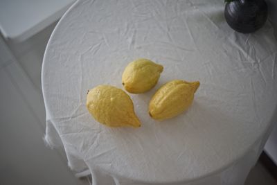 High angle view of fruits on table