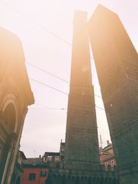 Low angle view of buildings against sky