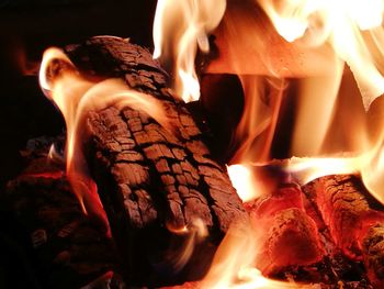 Close-up of bonfire