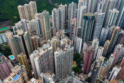 Aerial view of buildings in city