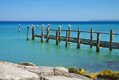 View of blue sea against sky