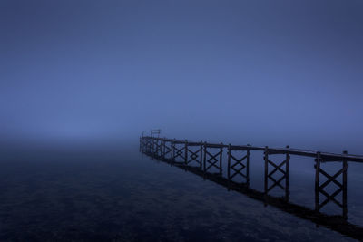 Bathing bridge at sondrup beach, denmark