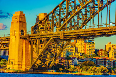 Low angle view of bridge against sky