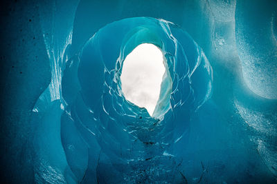 Aerial view of frozen sea