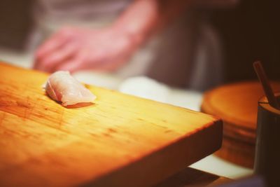 Close-up of seafood on table