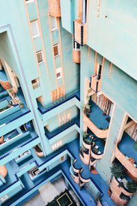 High angle view of old building