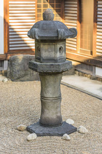 Sculpture in front of building