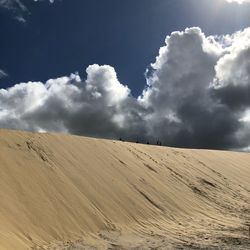 Scenic view of desert against sky